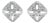 .925 Sterling Silver 1.0 Cttw Diamond Studded Rhombus Stud Earrings, A Pair (H-I Color, I2-I3 Clarity) For Sale