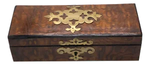 Antique Dome Top English Box With Brass