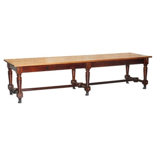 Victorian Ships Refectory Dining Table with Bronze Feet For Sale