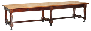 Victorian Ships Refectory Dining Table with Bronze Feet