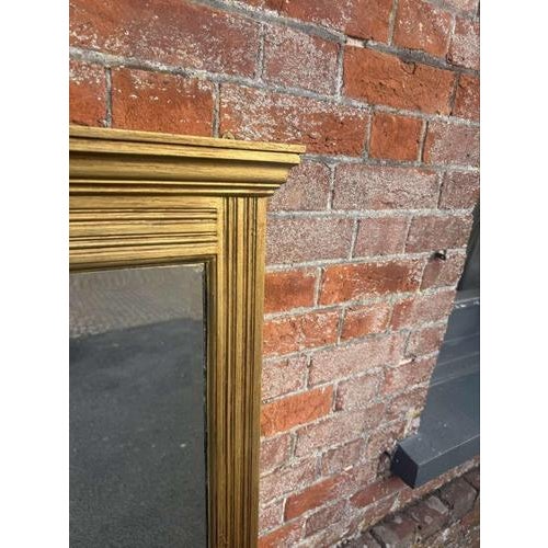 W: 143cm (56.3")h: 136cm (53.5")d: 4cm (1.6") a wonderful large antique english 19th century carved wood gilt ribbed...