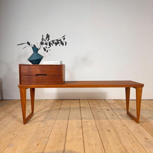 Wood Telephone Bench by Kai Kristiansen for Aksel Kjersgaard, 1960s For Sale - Image 7 of 7