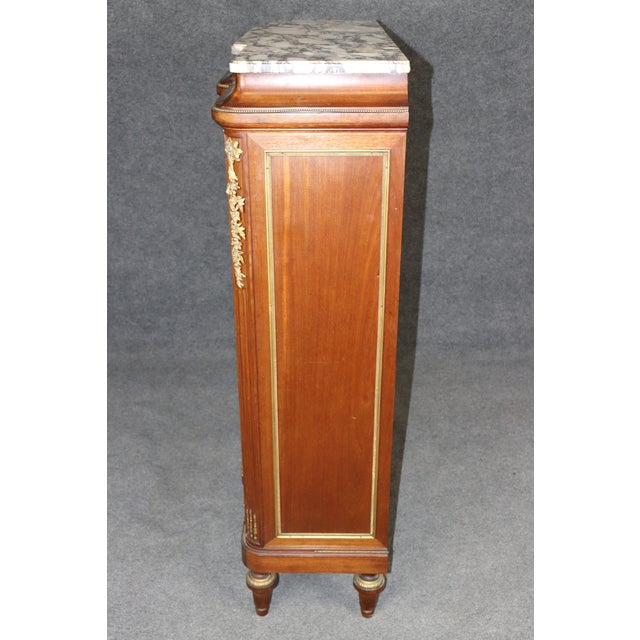 Superb French Breche D Violette Marble Brass Bronze Mounted Vitrine For Sale In Philadelphia - Image 6 of 13