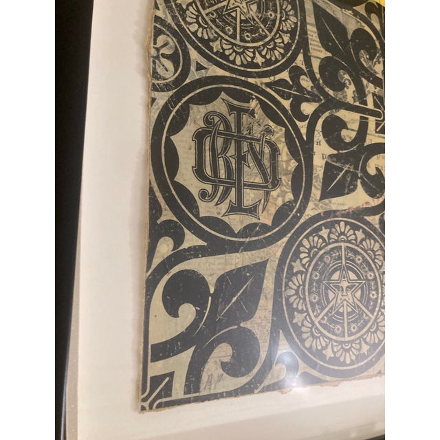 Shepard Fairey Ap Rise Above Peace Patterns Hand Painted Mixed Media Collage Ap 1/1 2006 For Sale - Image 10 of 12