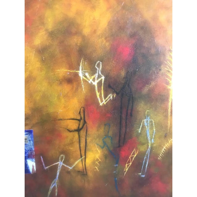 2000 - 2009 Striking and Large Horizontal Contemporary Painting For Sale - Image 5 of 8