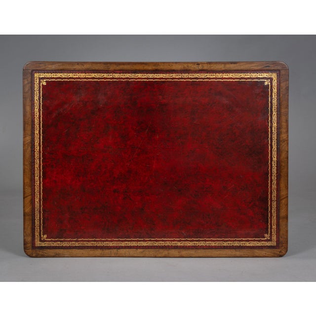 Red Regency Mahogany Partners Writing Table For Sale - Image 8 of 9