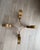 Metal Pair of Sculptural Wrought Iron Side Table or Ottoman Bases With Gilt Finish Circa 1960s For Sale - Image 7 of 10