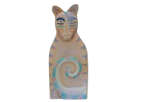 Whiskers' Large Wooden Cat Sculpture