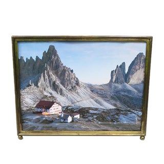 Large Bauhaus Minimalist Brass Picture Frame For Sale