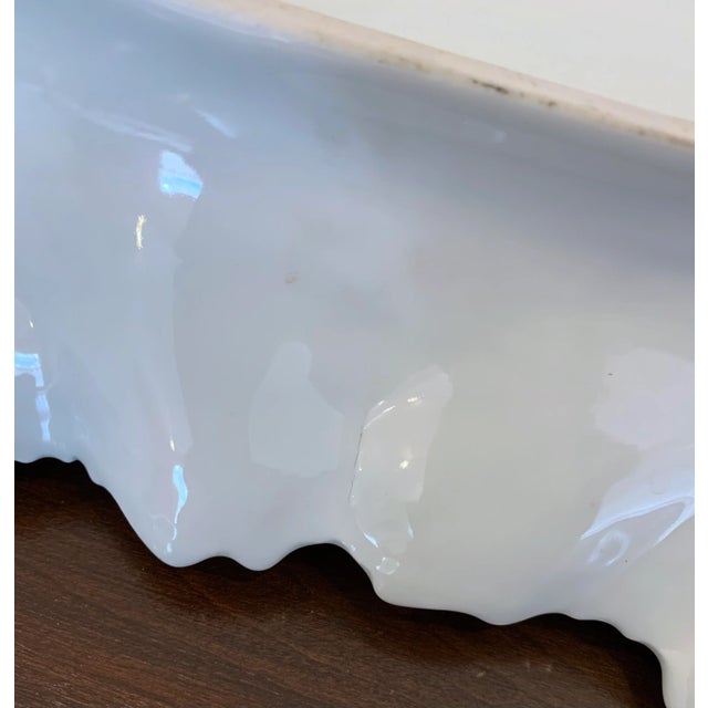 Antique Porcelain Shell Serving Dish 19th C. Gold Gilt For Sale - Image 10 of 12