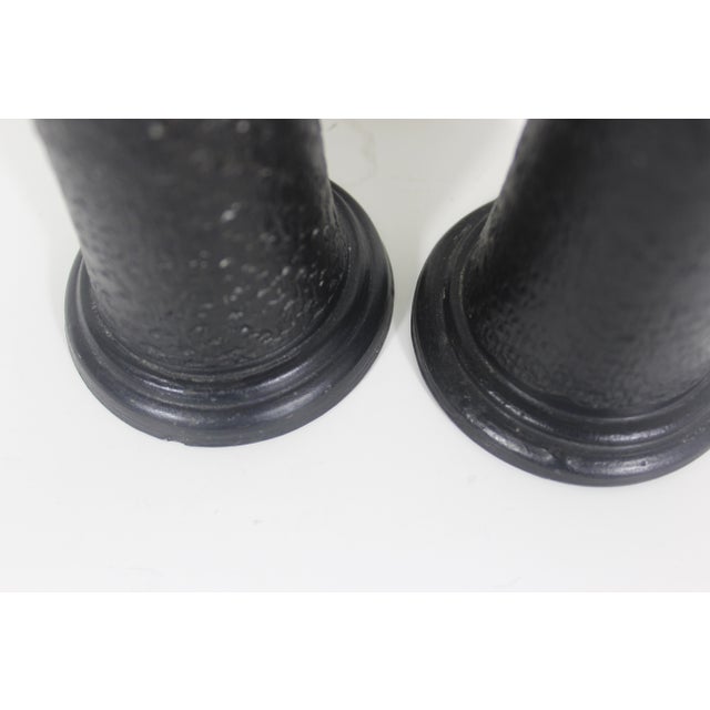 Ceramic 1891-1921 Antique Nippon Tokanabe Pottery Vases or Candleholders, Japan- a Pair For Sale - Image 7 of 11