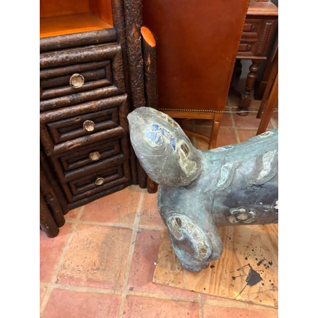 1920s 1920s 44 Inches Tall Life Size Hand Forged Grand Bronze Chinese Imperial For Sale - Image 5 of 7