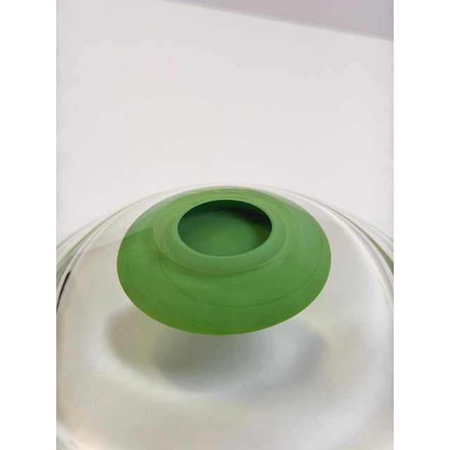 Green Modernist Green Sommerso Murano Glass Bowl, Italy, 1970s For Sale - Image 8 of 10