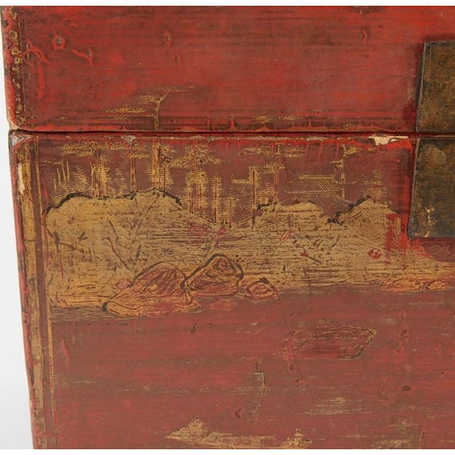 Mid 19th Century 19th Century Chinese Lacquered Scholar’s Box For Sale - Image 5 of 7