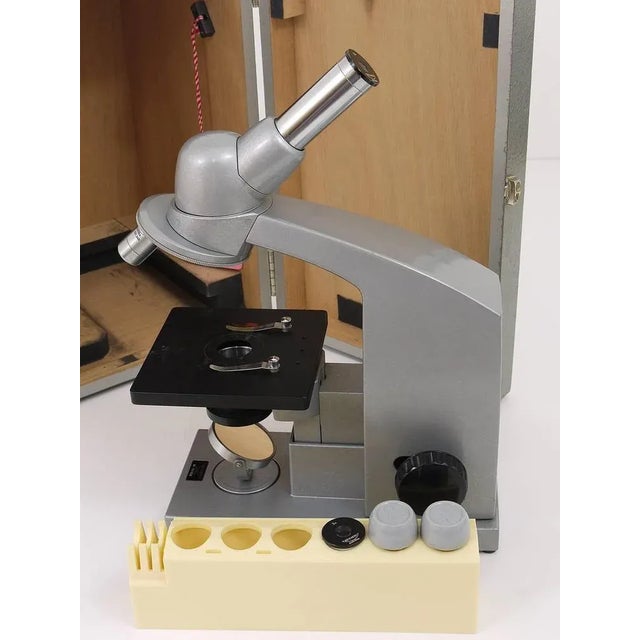 Carl Auböck Neopan Microscope attributed to Carl Aubock, Reichert, Vienna, 1960s For Sale - Image 4 of 11