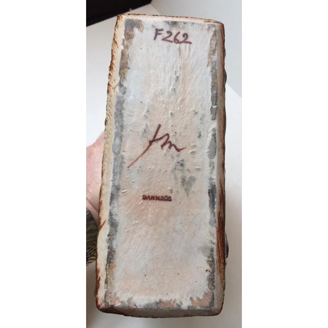 1950s Stoneware Vase with Relief & Flies by Jorgen Mogensen for Own Studio, 1950s For Sale - Image 5 of 6