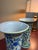 1990s Pair of Blue & White Floral Ceramic Trumpet Vases For Sale In New York - Image 6 of 7