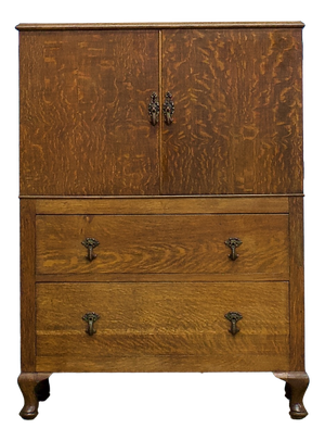 Art Deco Oak Tallboy in the style of Heals, 1930s