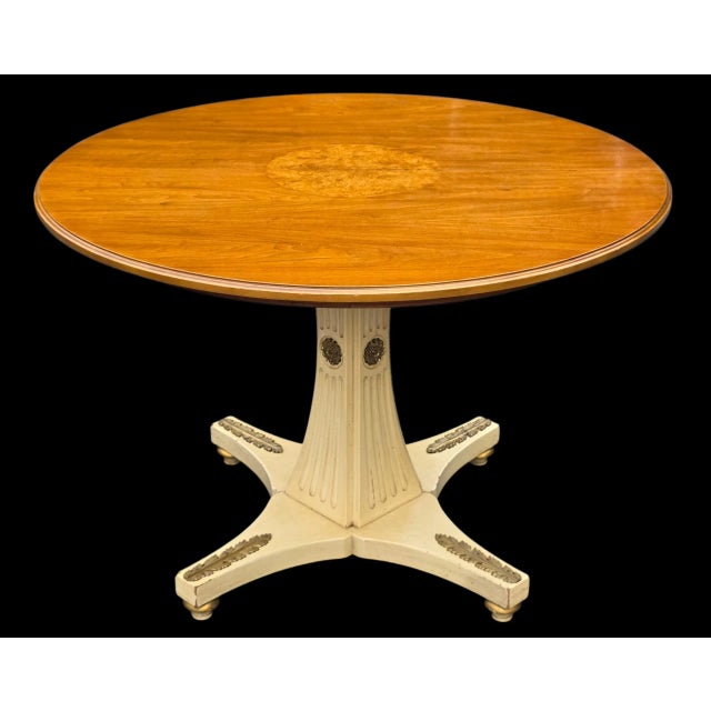 Henredon Mid 20th Century Henredon Furniture Breakfast Table W/1 Leaf and 4 Chairs - Set of 5 For Sale - Image 4 of 16