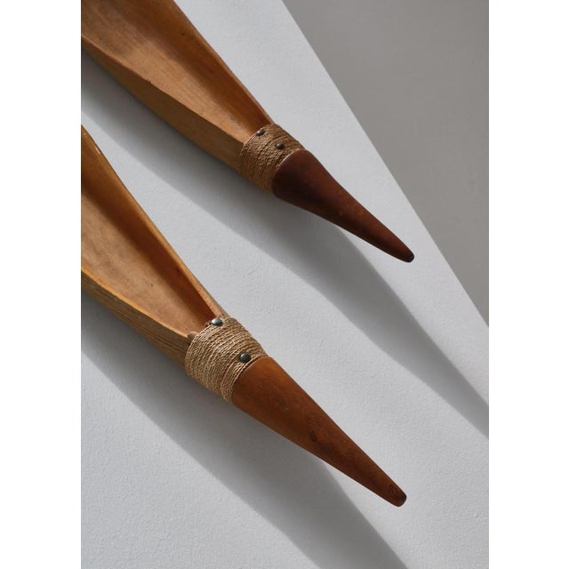 Palm Serving Bowls with Teak Handles from Illums Bolighus, Denmark, 1950s, Set of 2 For Sale - Image 3 of 15
