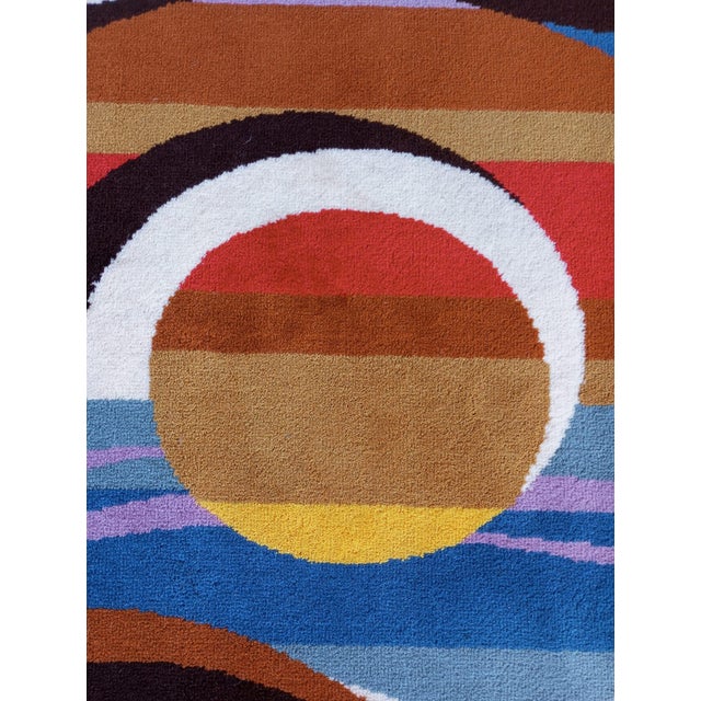 Wool Sun Rug, Italy, 1970s For Sale - Image 6 of 14