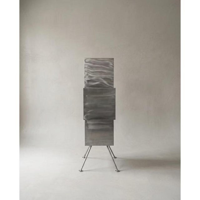 Contemporary Rubik Module 2 Vertical Structure in Stainless Steel by Metalmorphosis Studio For Sale - Image 3 of 8