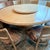 Wood Large Round Kitchen Table With 8 Chairs For Sale - Image 7 of 13