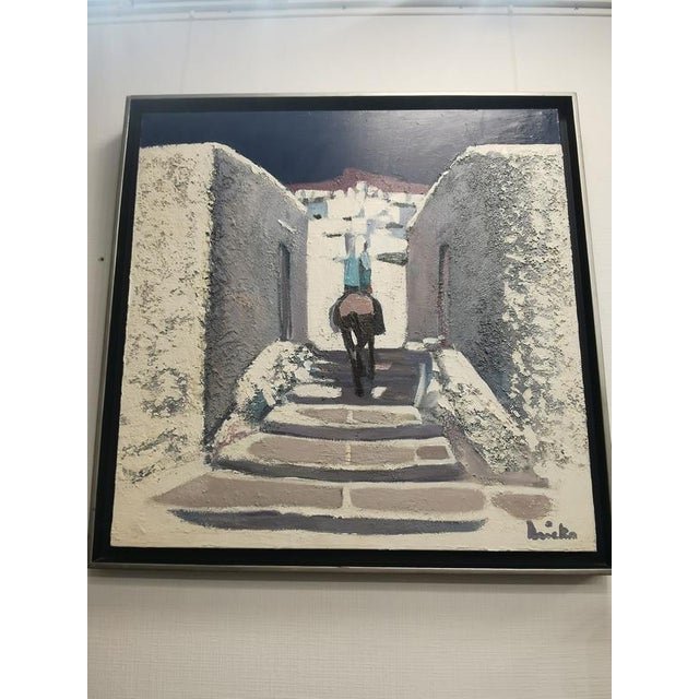 Bricka, La montée vers Ios, 1990s, Oil on Canvas For Sale - Image 6 of 9