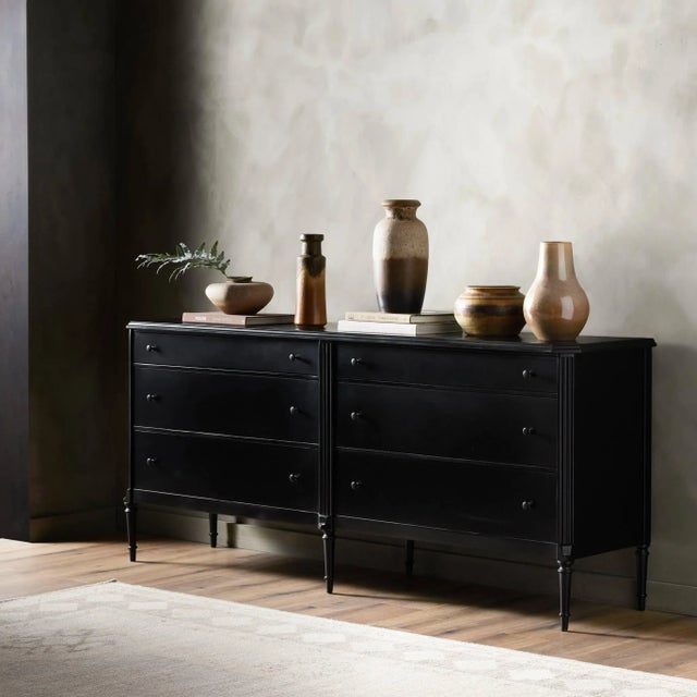 Metal Four Hands Lendon 6 Drawer Dresser - Black For Sale - Image 7 of 12