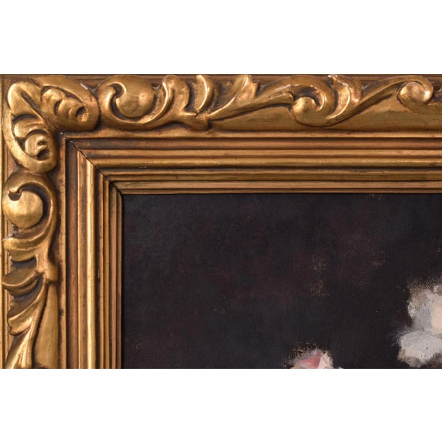 Rosendo Gonzalez Carbonell, Still Life with Roses, 20th-Century, Oil on Canvas, Framed For Sale - Image 9 of 11