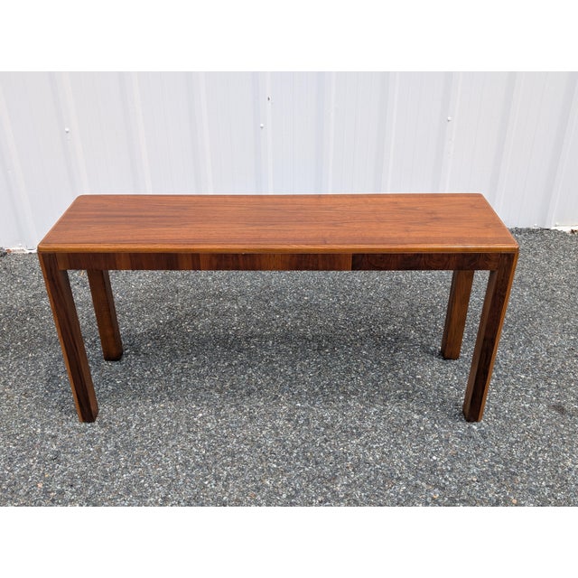 Mid-Century Modern Mid Century Wall Console Walnut Table by Lane For Sale - Image 3 of 14