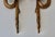 Plastic Mid 20th Century Rococo Revival French Hollywood Regency Style Gilt Ribbon Bow Wall Swag Brackets Sconces- a Pair For Sale - Image 7 of 14