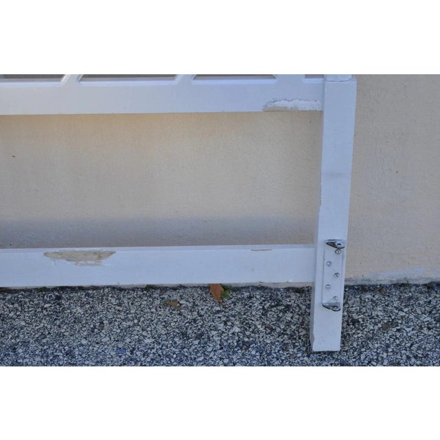 Vintage Hollywood Regency Faux Bois Bamboo Fretwork Tall Post King Bed Headboard For Sale - Image 9 of 11