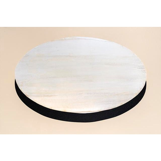 Rebecca Koury "Silhouette of the Moon" Black White Moon Contemporary Abstract Painting, Acrylic and Mixed Media on Canvas, Carmel Ca, 2026 For Sale