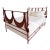 Tole Empire Queen Bed Frame Italian Hand Painted Bed Attributed to Niermann Weeks For Sale