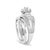 2020s 14K White Gold 1.0 Cttw Round and Baguette Diamond Cluster Bridal Set, Size 7 For Sale - Image 5 of 6