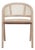 Matthew Izzo Home Aero Cerused Oak Caned Barrel Back Dining Chair For Sale