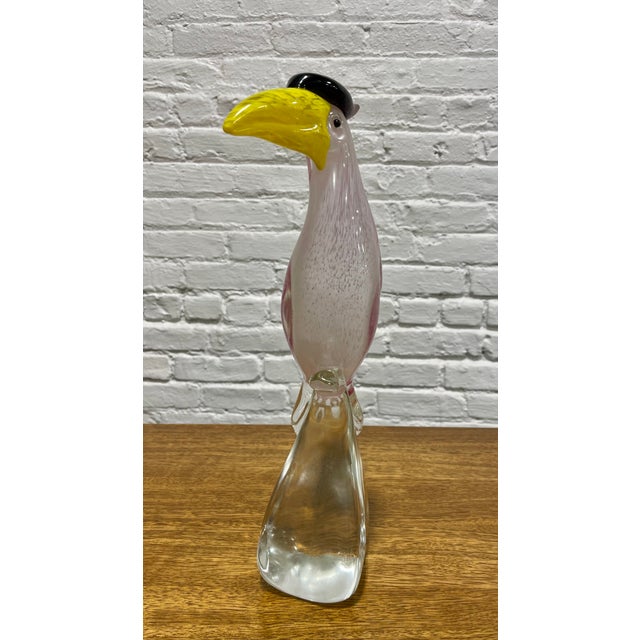 Murano Hand Blown Murano Glass Toucan Bird Sculpture For Sale - Image 4 of 13