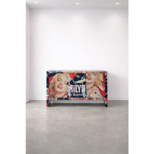 Decollage Series Sideboard by Mimmo Rotella and Marco Ferreri of Zero Disegno, 2000s For Sale - Image 9 of 9
