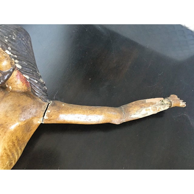 18th Century Carved Wooden Representing Christ on the Cross For Sale - Image 13 of 18