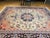 Vintage Turkish Heriz Serapi Rug, Hand-Knotted Wool, Geometric Pattern, Ivory & Blue, 9x12 For Sale - Image 11 of 17