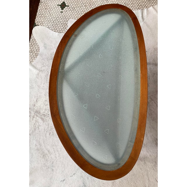 1950s Attributed to Anton Kildeberg Organic Kidney Shaped Mahogany Coffee Table For Sale - Image 14 of 18