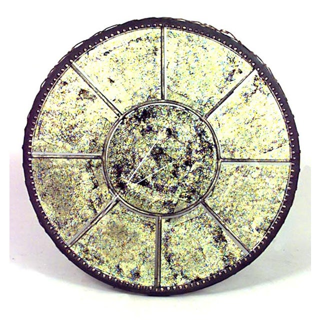 1940s French Gilded Glass Filigree End Table | Chairish