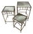Vintage Faux Bamboo Gilded Metal Nesting Tables For Sale