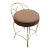 Mid 20th Century Hollywood Regency George Koch Gold and Mauve Vanity Stool Chair For Sale