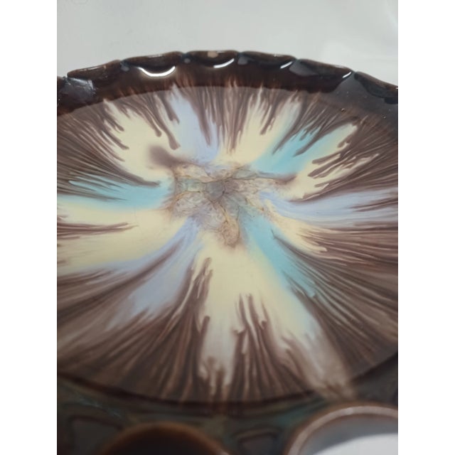 Vintage Austrian Handmade Drip Glaze Bowl For Sale In Detroit - Image 6 of 10