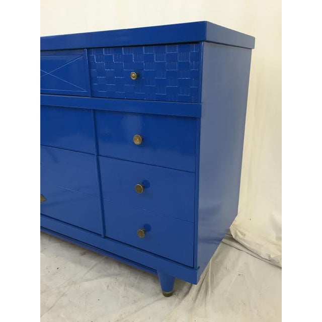MidCentury Lacquered Blue Dresser Chairish