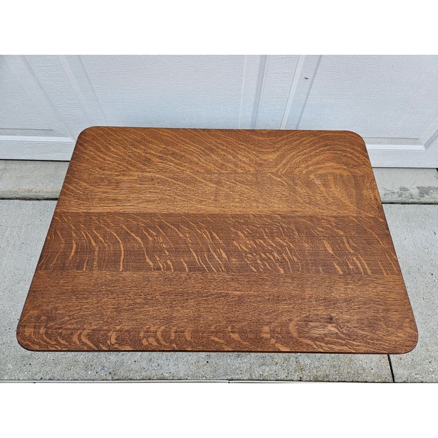 Brown Antique Oak Stick and Ball Low Side Table or Stand For Sale - Image 8 of 16