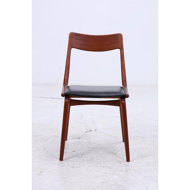 Mid-Century Danish Model 370 Boomerang Chairs in Teak by Alfred Christensen for Slagelse, 1960s, Set of 4 For Sale - Image 4 of 18