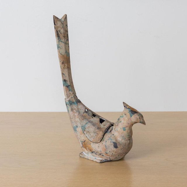 Late 19th Century Large Japanese Sculptural Bronze Bird For Sale - Image 4 of 10